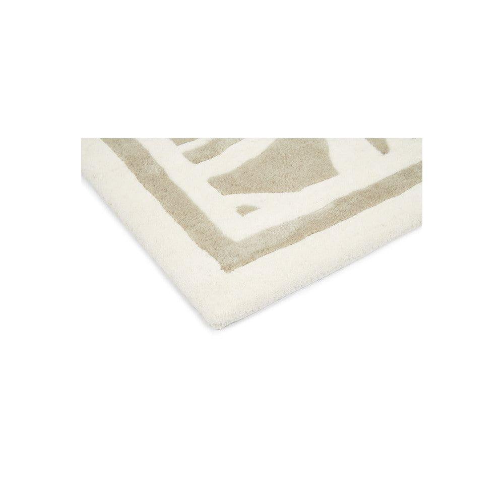 Florence Broadhurst Japanese Fans Ivory Pure Wool Designer Rug