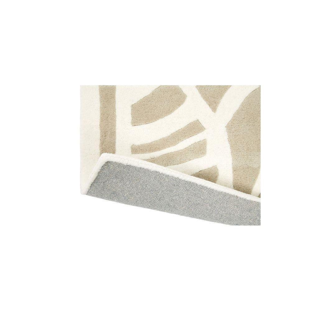 Florence Broadhurst Japanese Fans Ivory Pure Wool Designer Rug