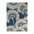 Florence Broadhurst Japanese Floral Midnight Pure Wool Designer Rug