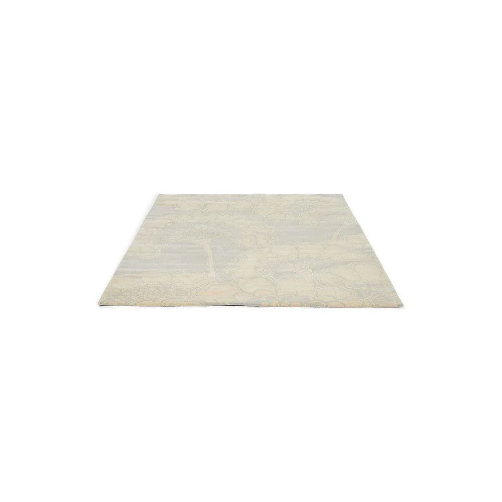 Florence Broadhurst Japanese Floral Oyster Pure Wool Designer Rug