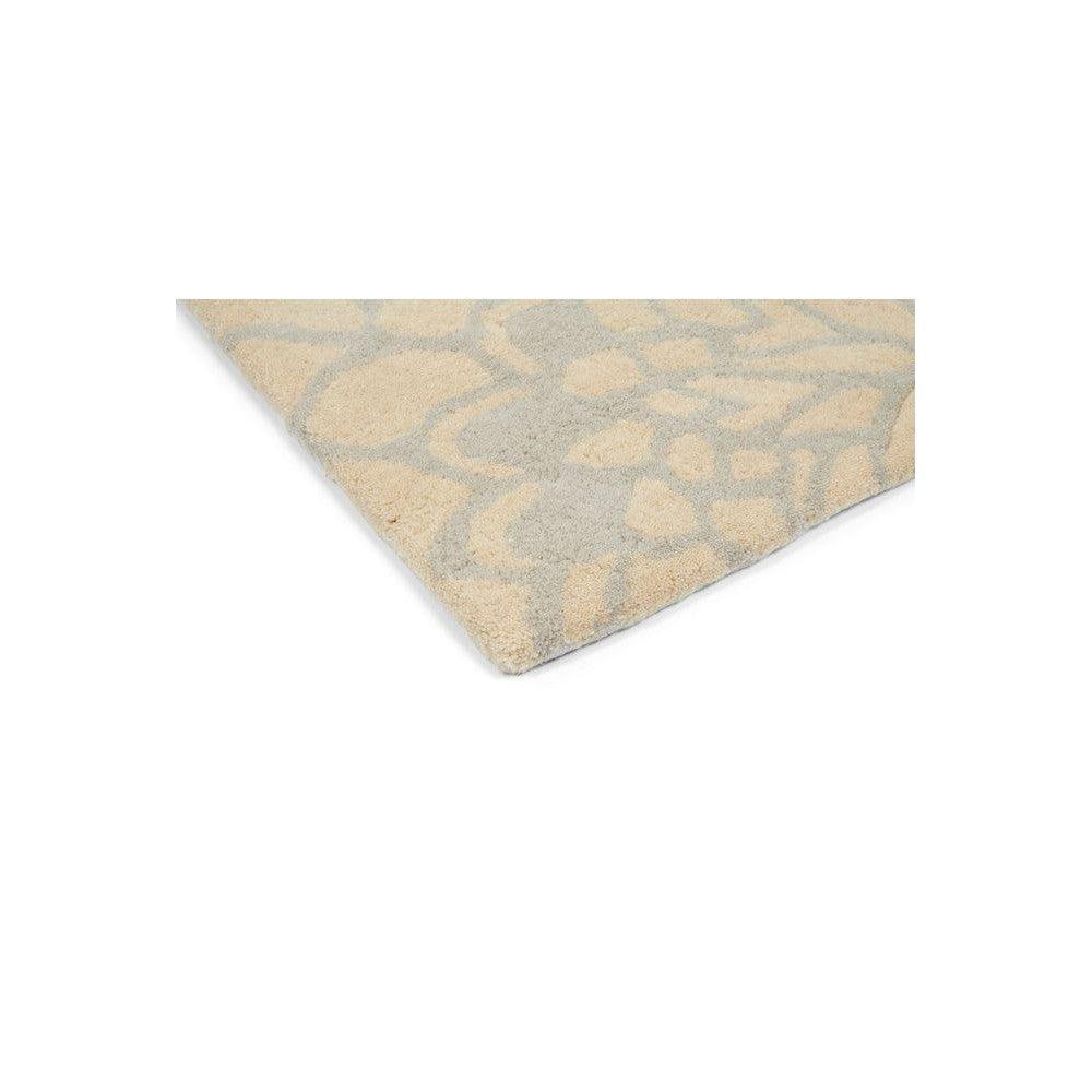 Florence Broadhurst Japanese Floral Oyster Pure Wool Designer Rug