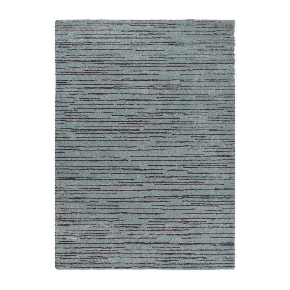 Florence Broadhurst Slub Charcoal Wool Designer Rug