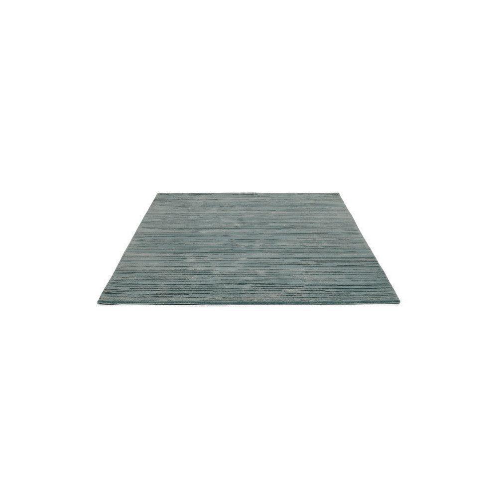 Florence Broadhurst Slub Charcoal Wool Designer Rug