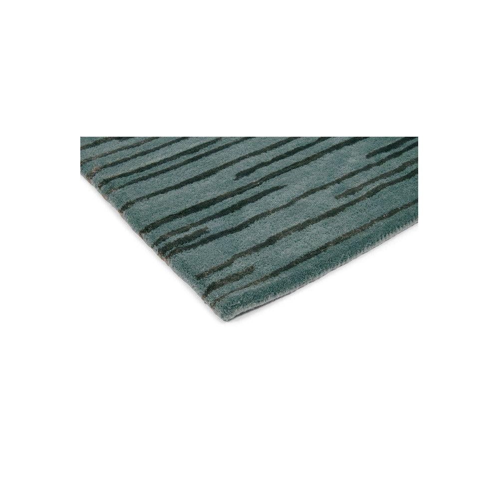Florence Broadhurst Slub Charcoal Wool Designer Rug