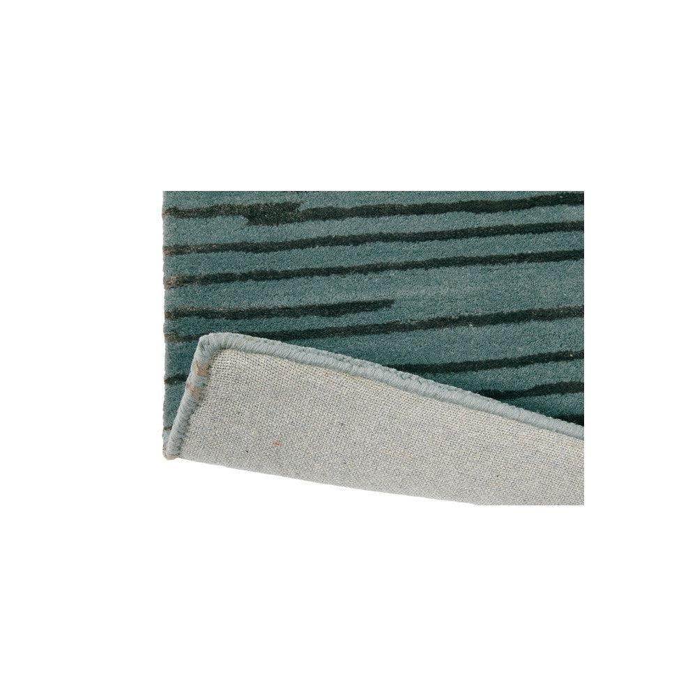 Florence Broadhurst Slub Charcoal Wool Designer Rug