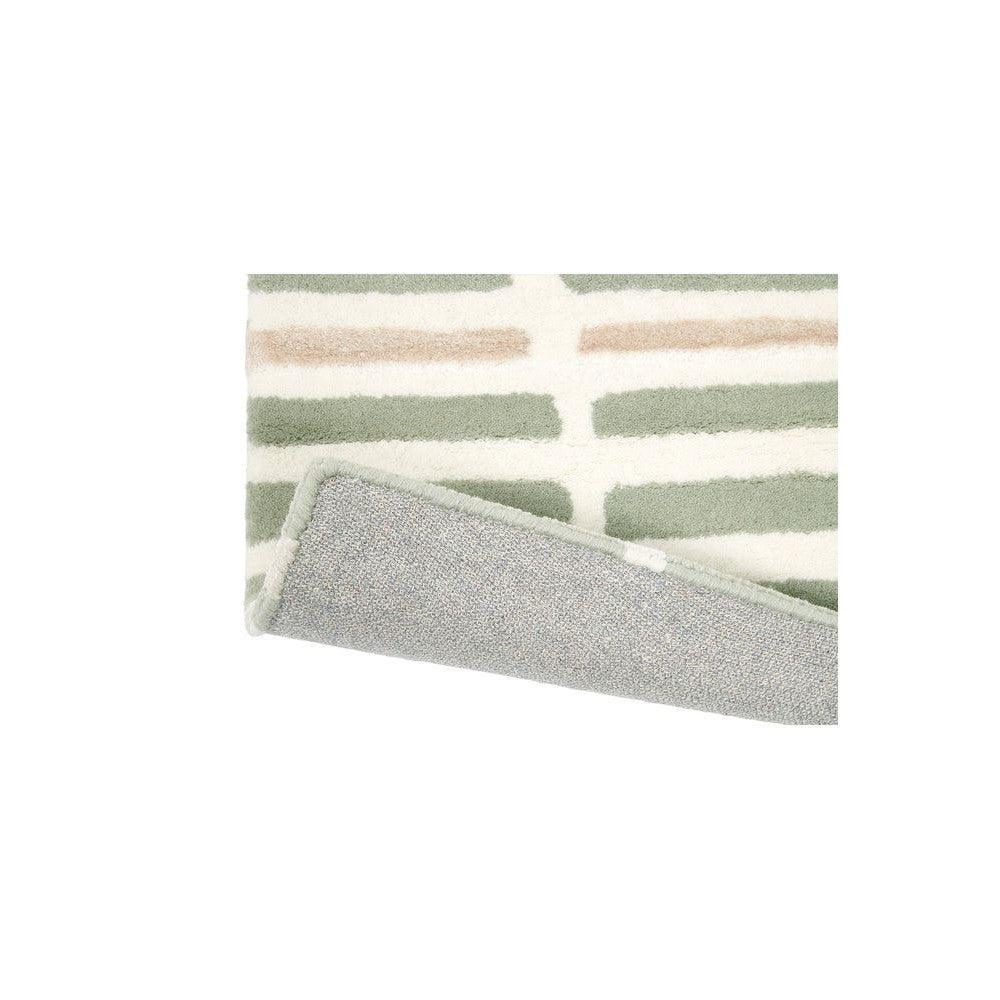 Florence Broadhurst Tortoiseshell Stripe Jade Pure Wool Designer Rug