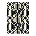 Florence Broadhurst Turnabouts Black Pure Wool Designer Rug