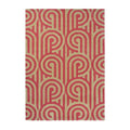 Florence Broadhurst Turnabouts Claret Pure Wool Designer Rug