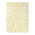 Florence Broadhurst Waterwave Stripe Citron Pure Wool Designer Rug