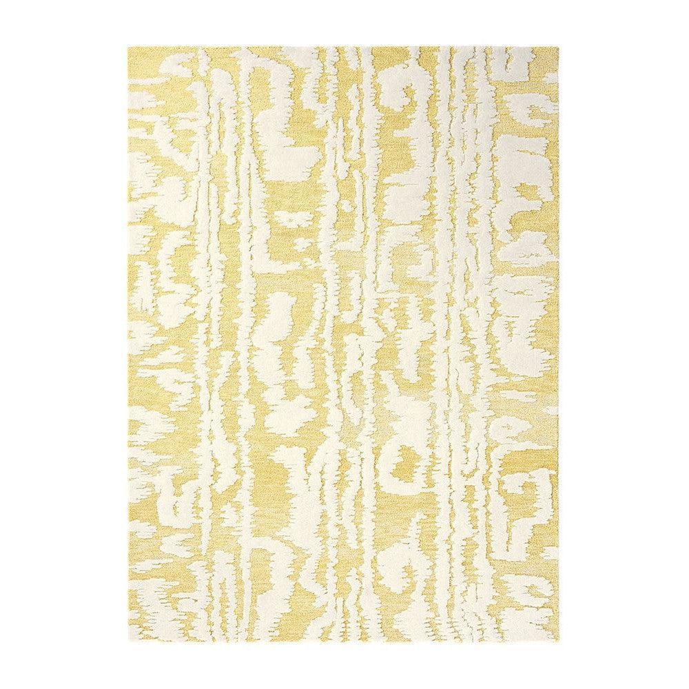 Florence Broadhurst Waterwave Stripe Citron Pure Wool Designer Rug