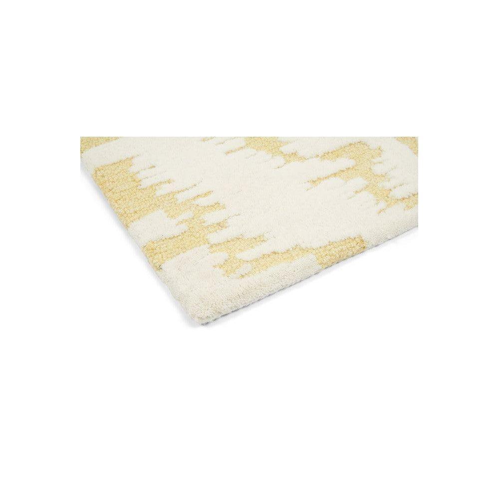 Florence Broadhurst Waterwave Stripe Citron Pure Wool Designer Rug