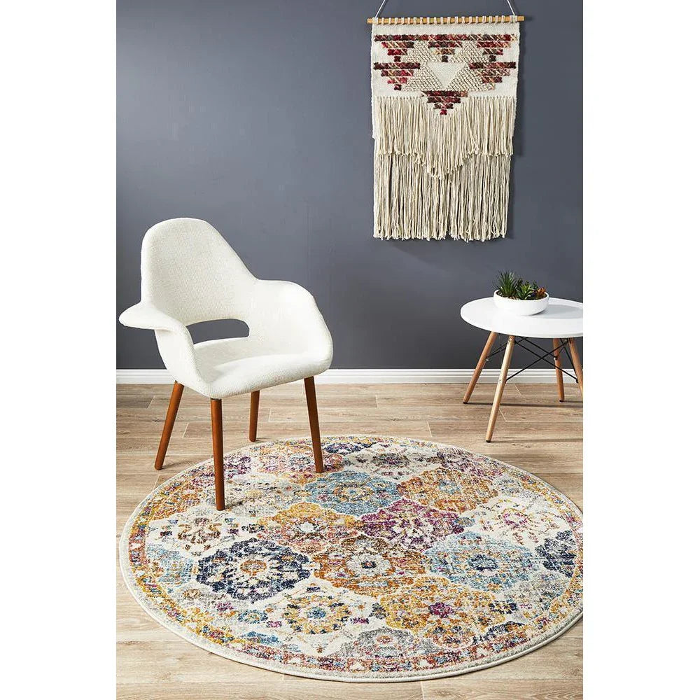 Museum Ainsley Round Rust Rug