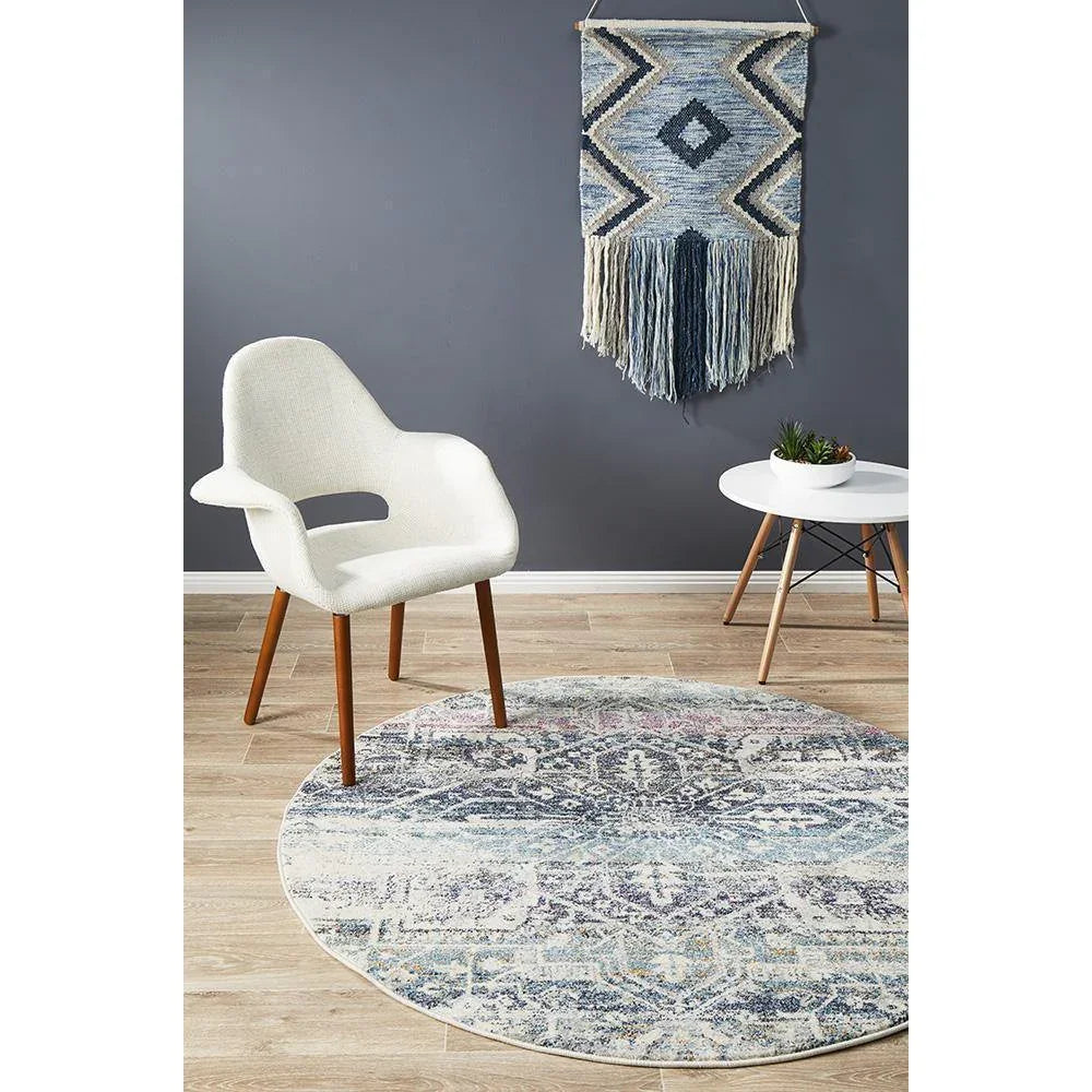 Museum Layton Blue Round Rug
