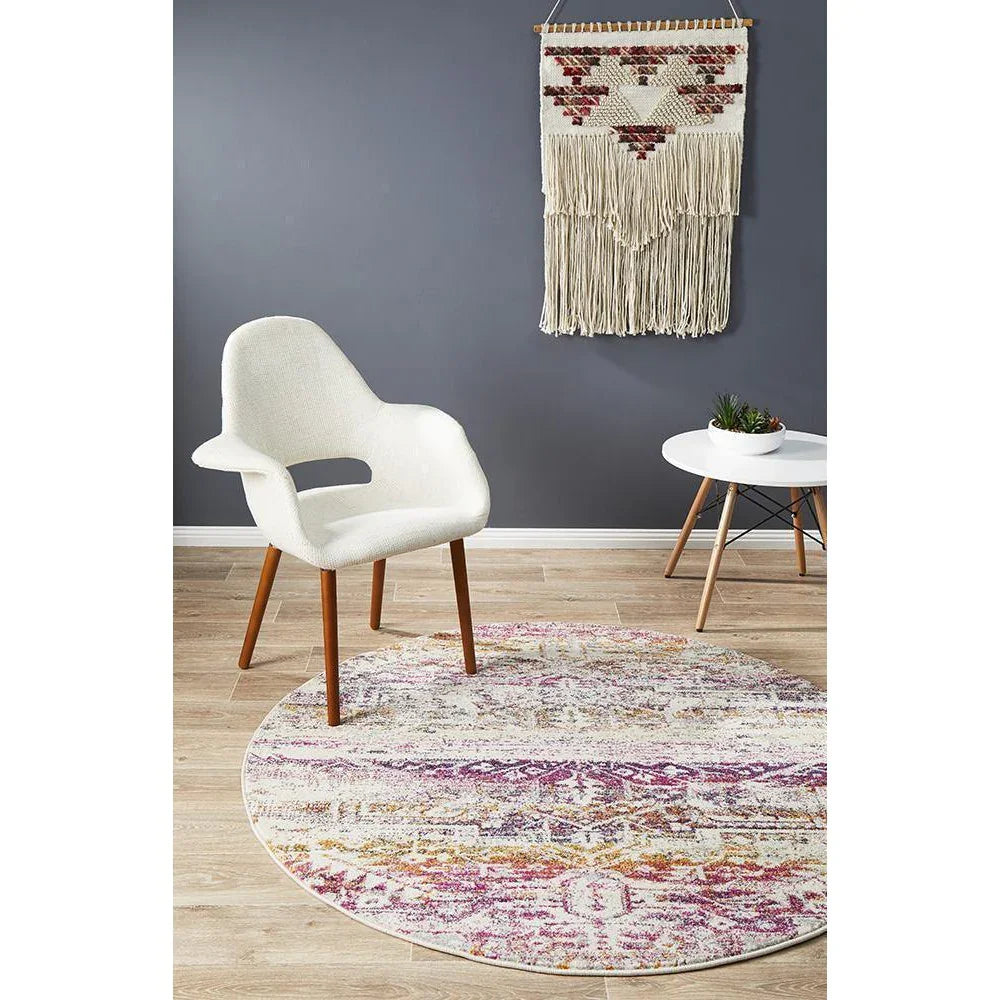 Museum Lili Fuschia Round Rug