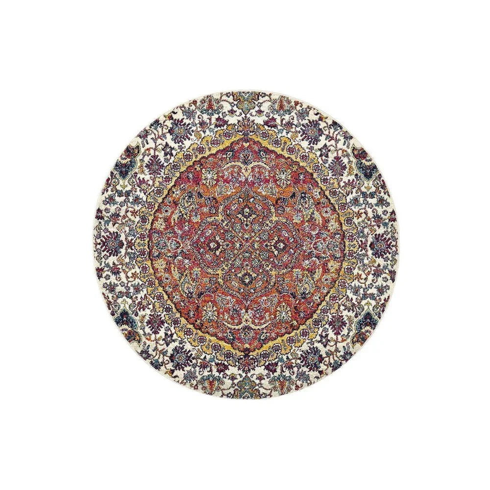 Museum Shelly Rust Round Rug