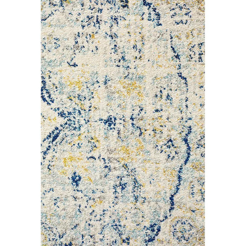 Museum Tyler Sky Blue Round Rug