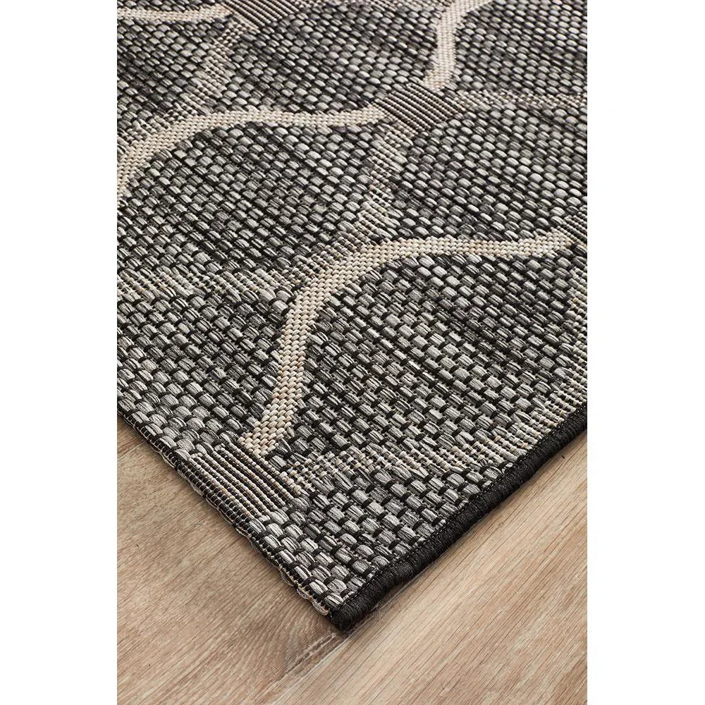 Terrace Black Runner Rug - ICONIC RUGS