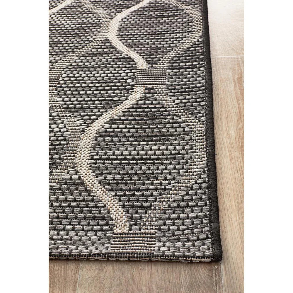 Terrace Black Runner Rug - ICONIC RUGS