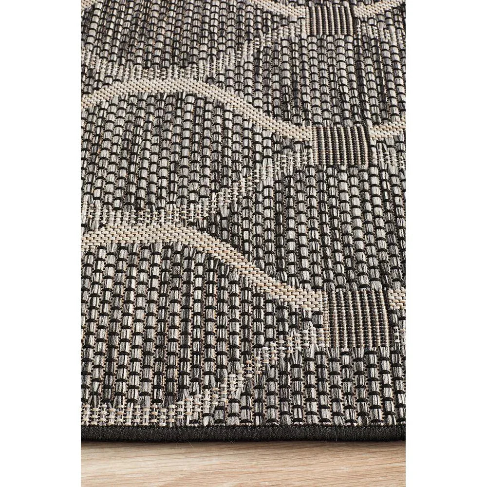 Terrace Black Runner Rug - ICONIC RUGS