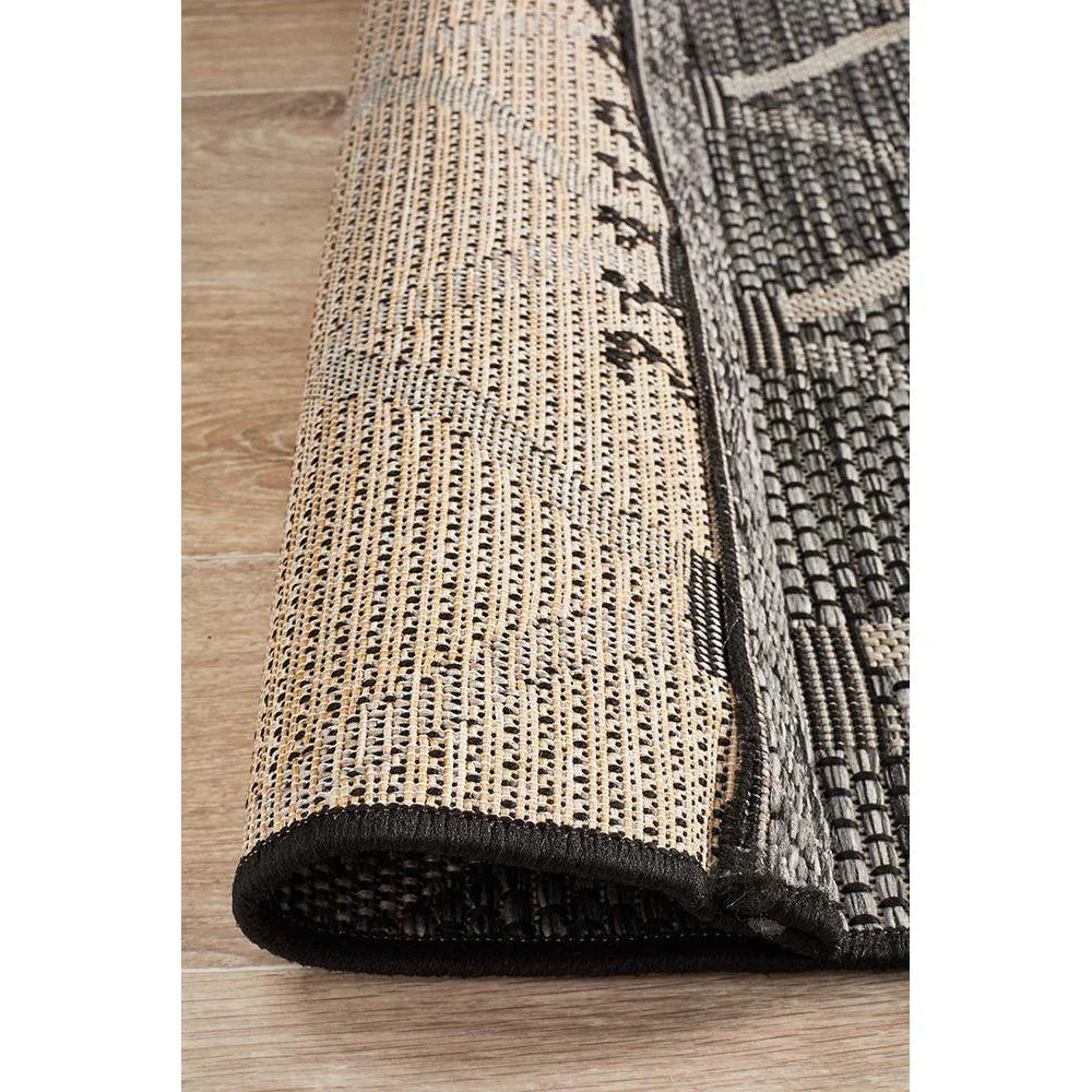 Terrace Black Runner Rug - ICONIC RUGS
