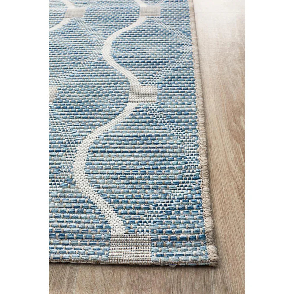 Terrace Blue Runner Rug - ICONIC RUGS
