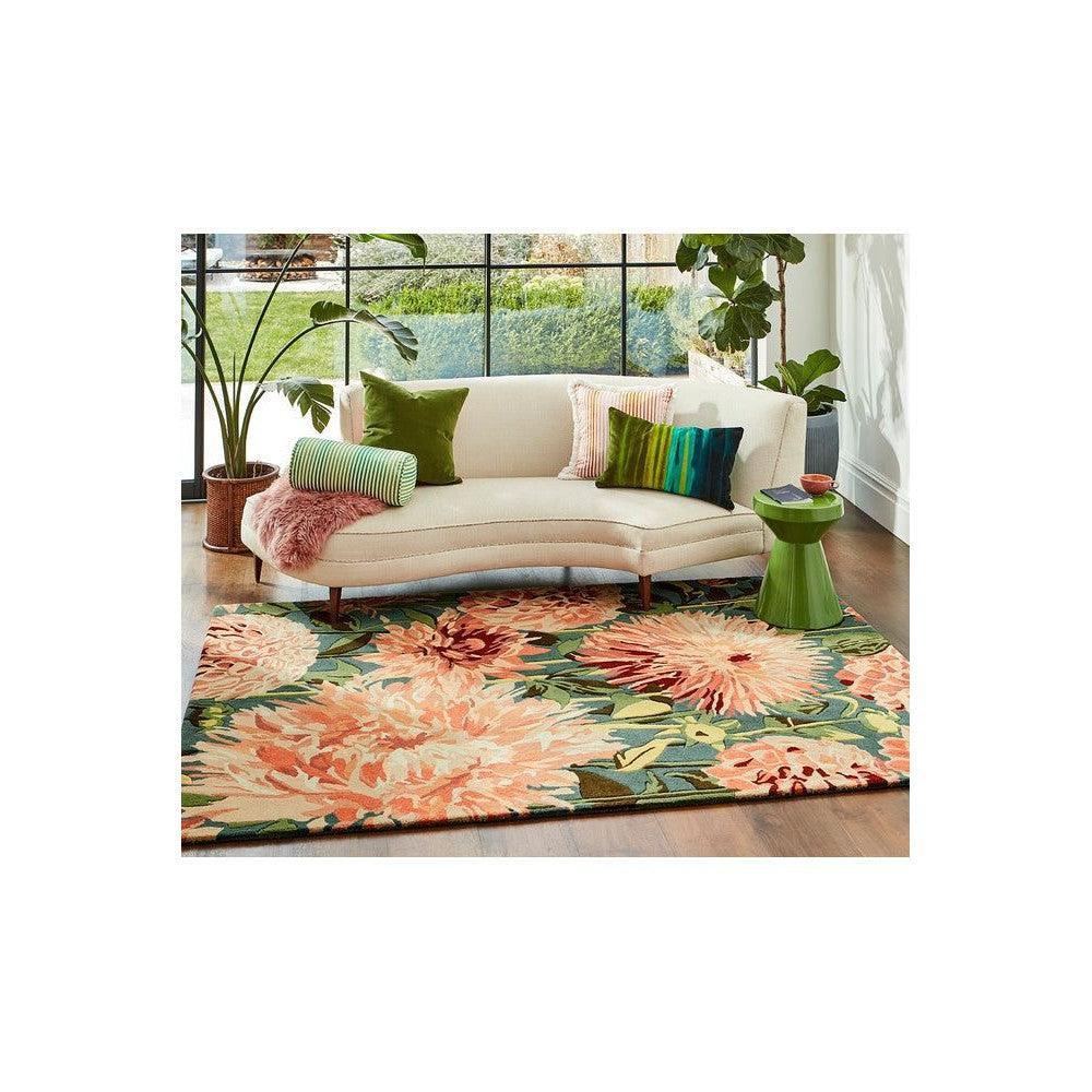 Harlequin Dahlia Coral Wilderness Pure Wool Designer Rug
