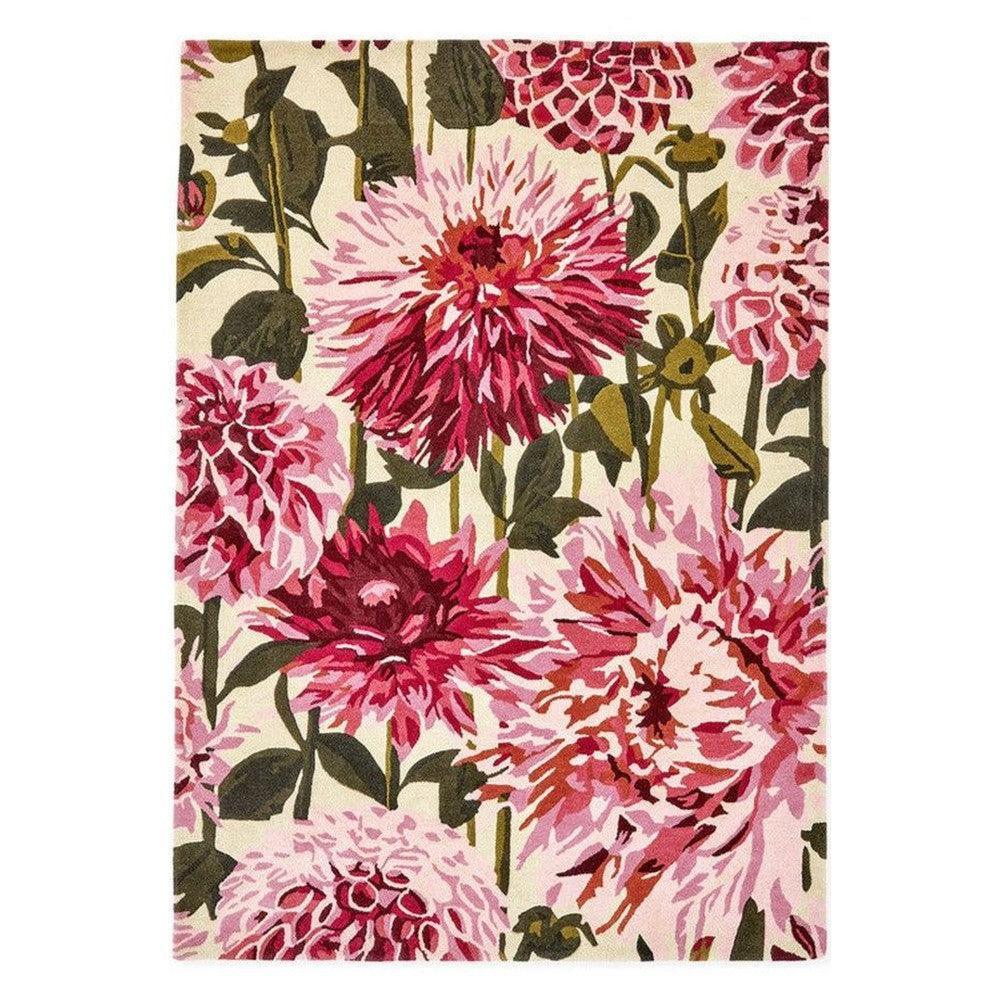 Harlequin Dahlia Fuchsia Palm Pure Wool Designer Rug