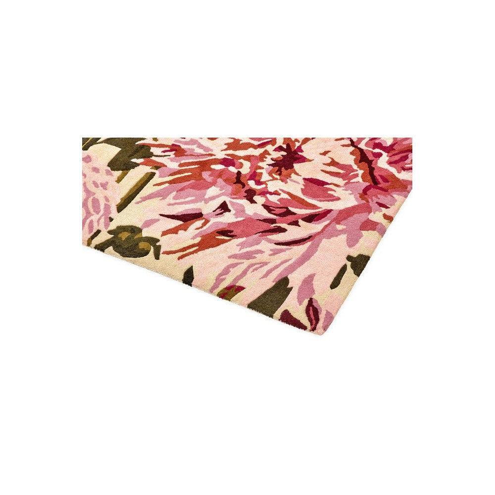 Harlequin Dahlia Fuchsia Palm Pure Wool Designer Rug