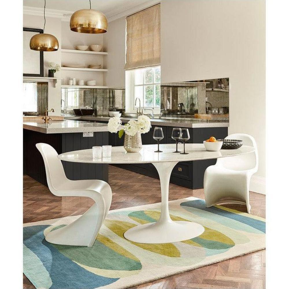 Harlequin Elliptic Emerald Pure Wool Designer Rug