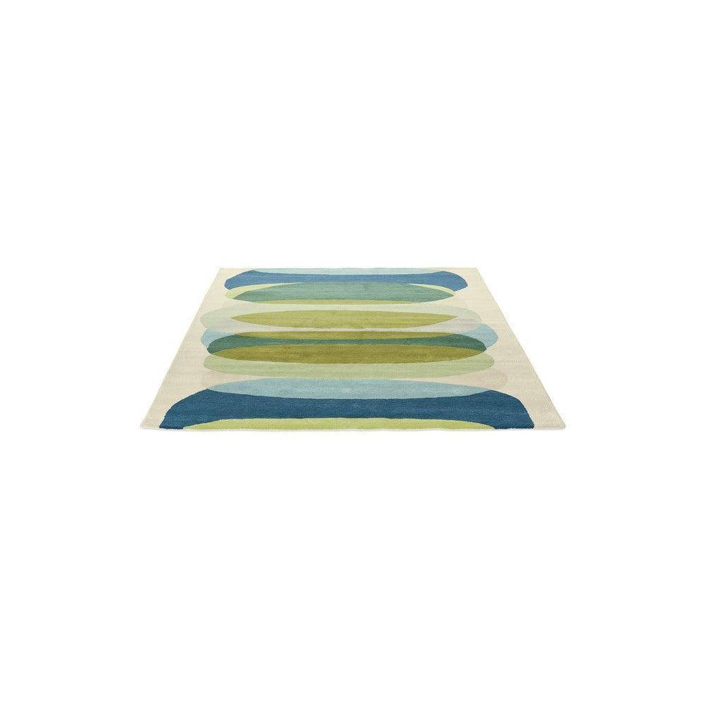 Harlequin Elliptic Emerald Pure Wool Designer Rug
