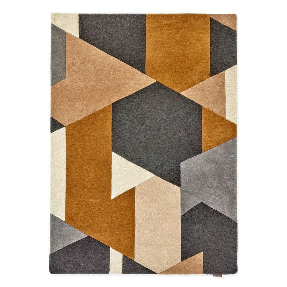 Harlequin Popova Caramel Slate Shell Pure Wool Designer Rug