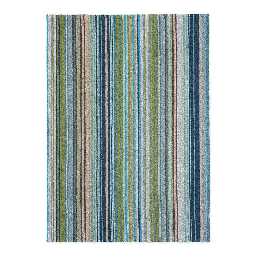 Harlequin Spectro Stripes Marine Outdoor Designer Rug