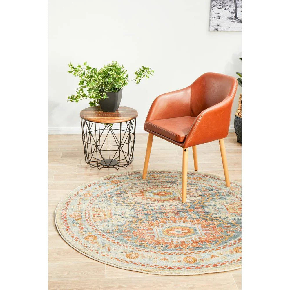 Legacy Blue Round Rug - ICONIC RUGS