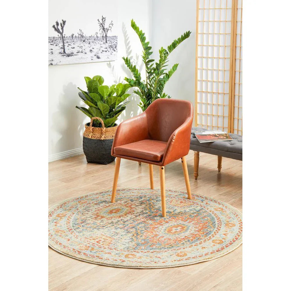 Legacy Blue Round Rug - ICONIC RUGS