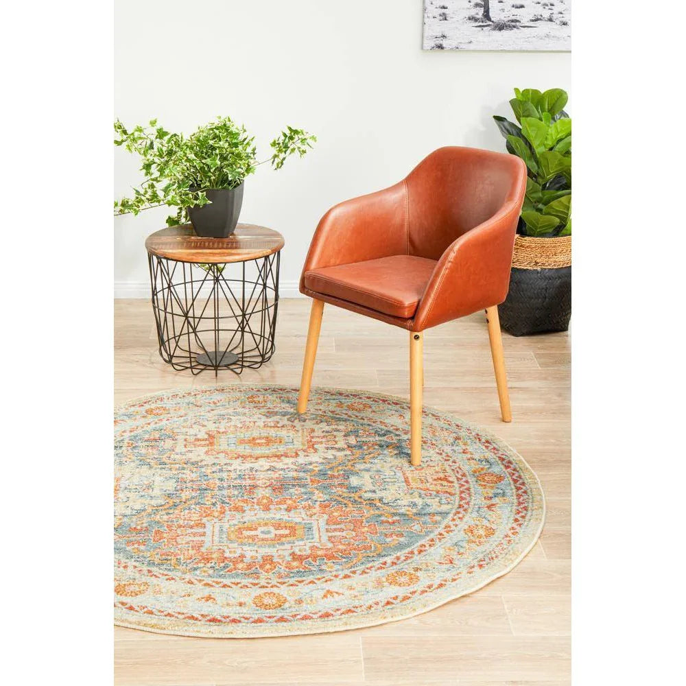 Legacy Blue Round Rug - ICONIC RUGS
