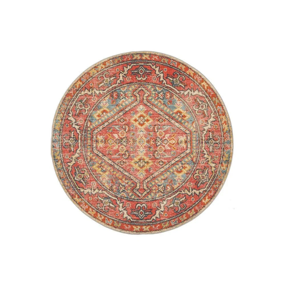 Legacy Crimson Round Rug - ICONIC RUGS