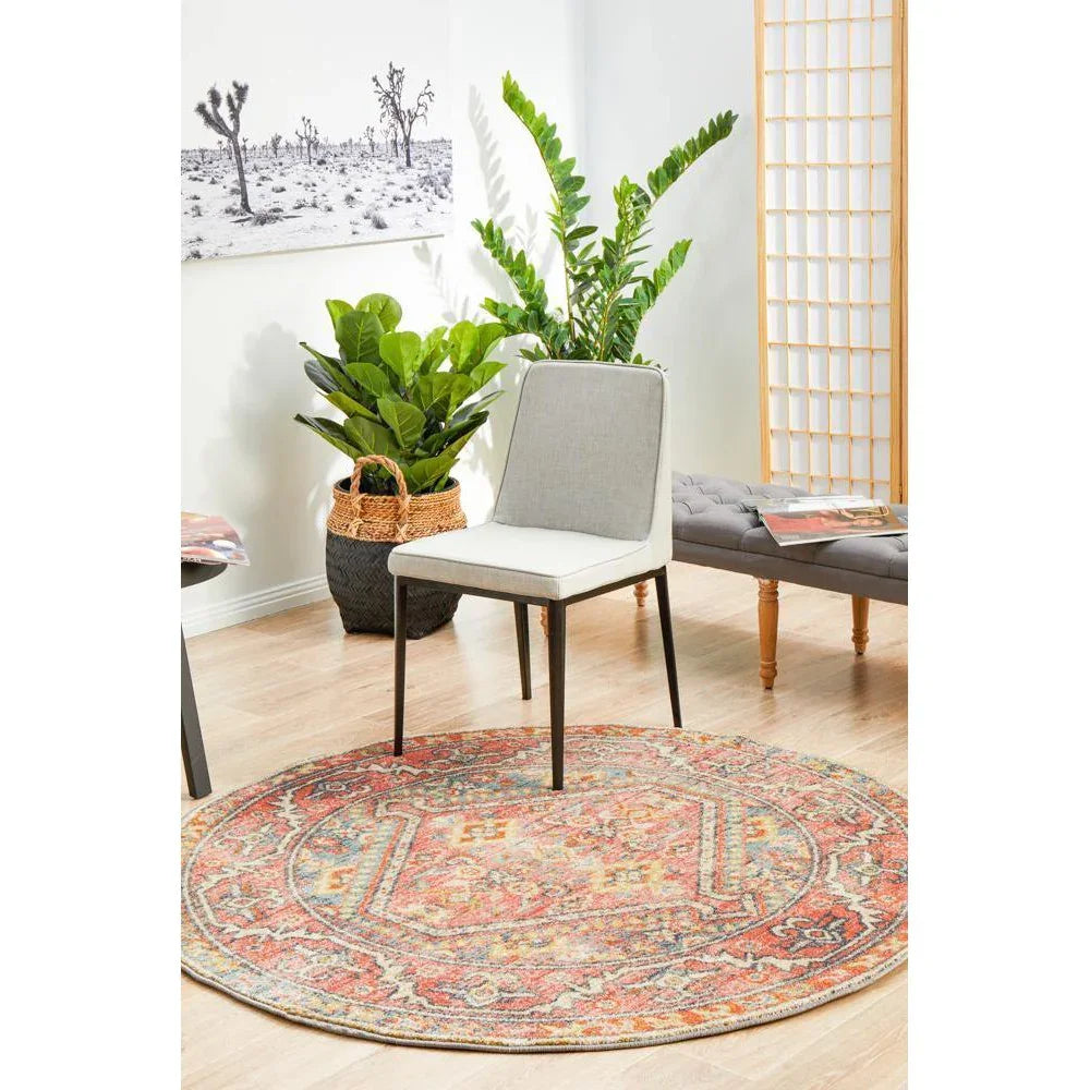 Legacy Crimson Round Rug - ICONIC RUGS