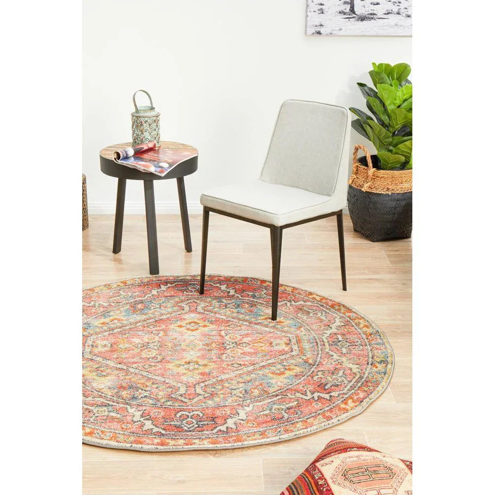 Legacy Crimson Round Rug - ICONIC RUGS