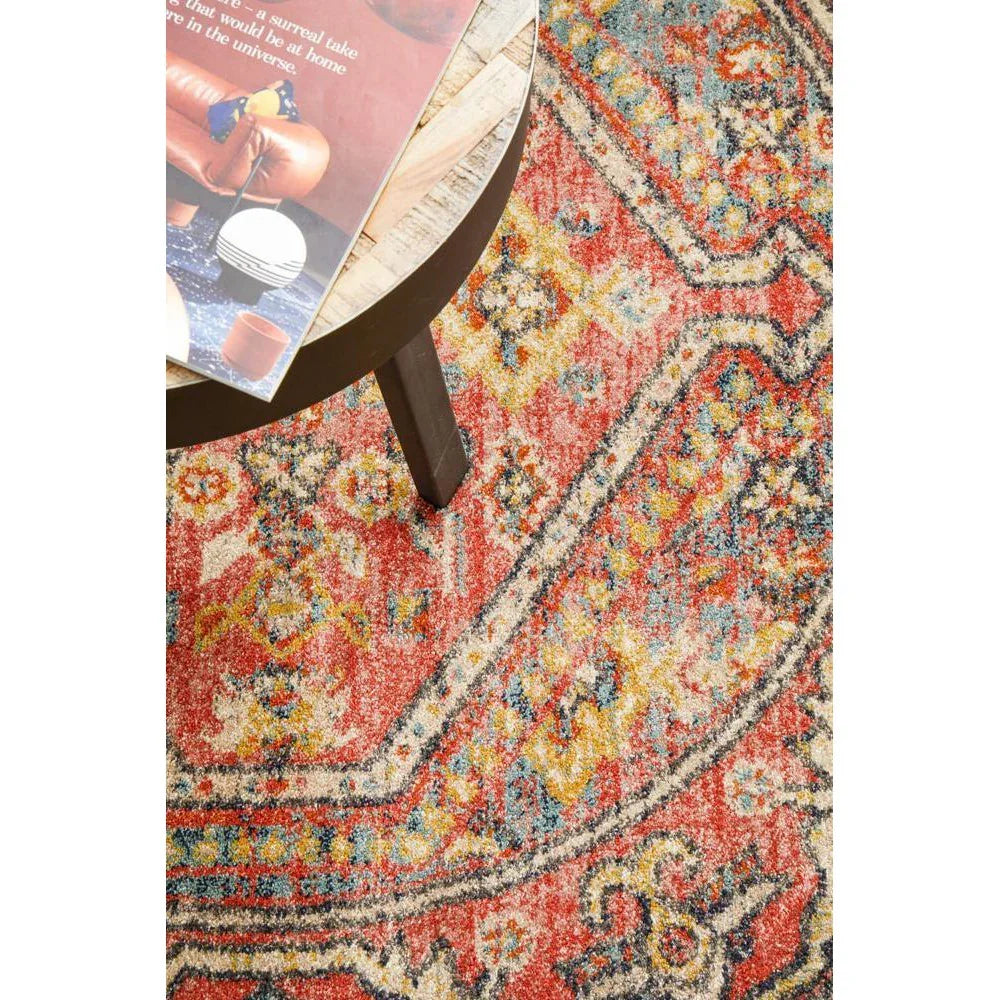 Legacy Crimson Round Rug - ICONIC RUGS
