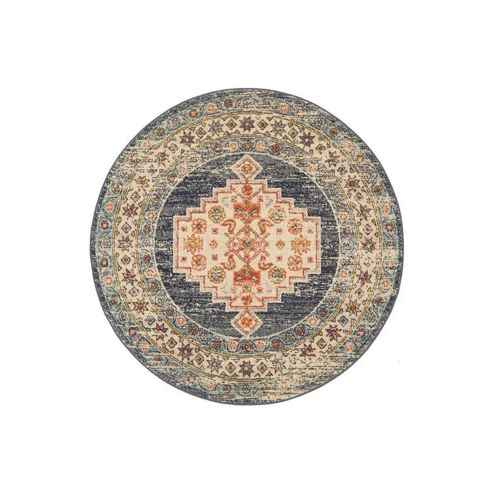 Legacy Ecru Round Rug - ICONIC RUGS