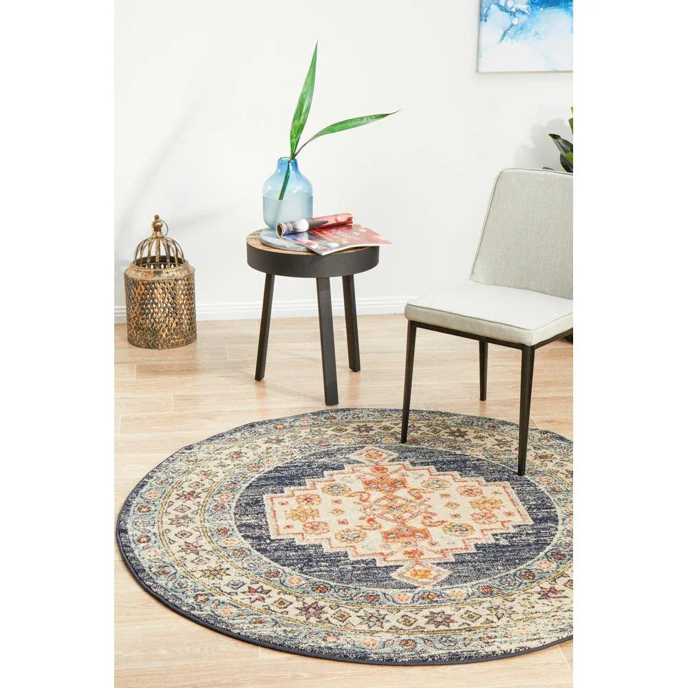 Legacy Ecru Round Rug - ICONIC RUGS