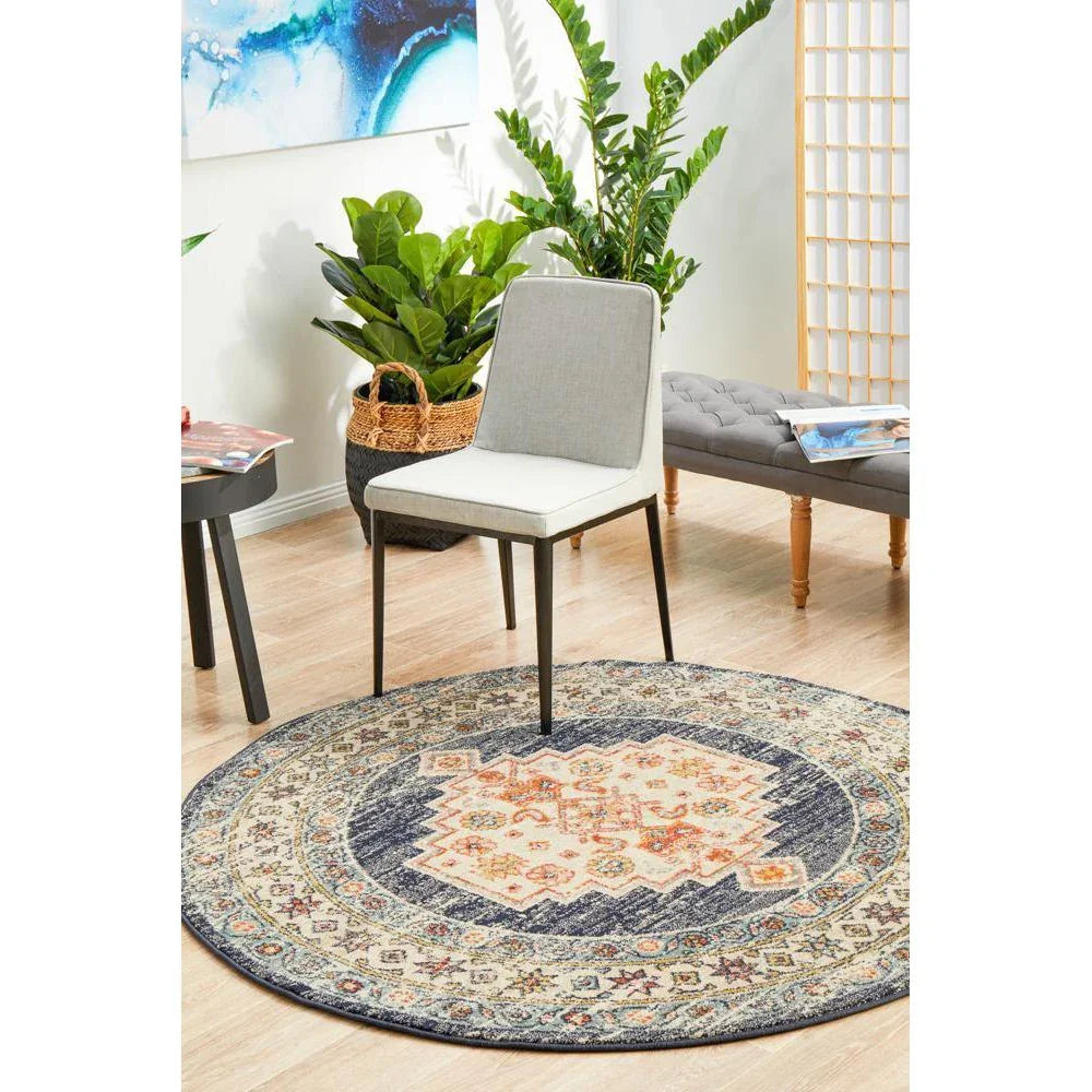 Legacy Ecru Round Rug - ICONIC RUGS
