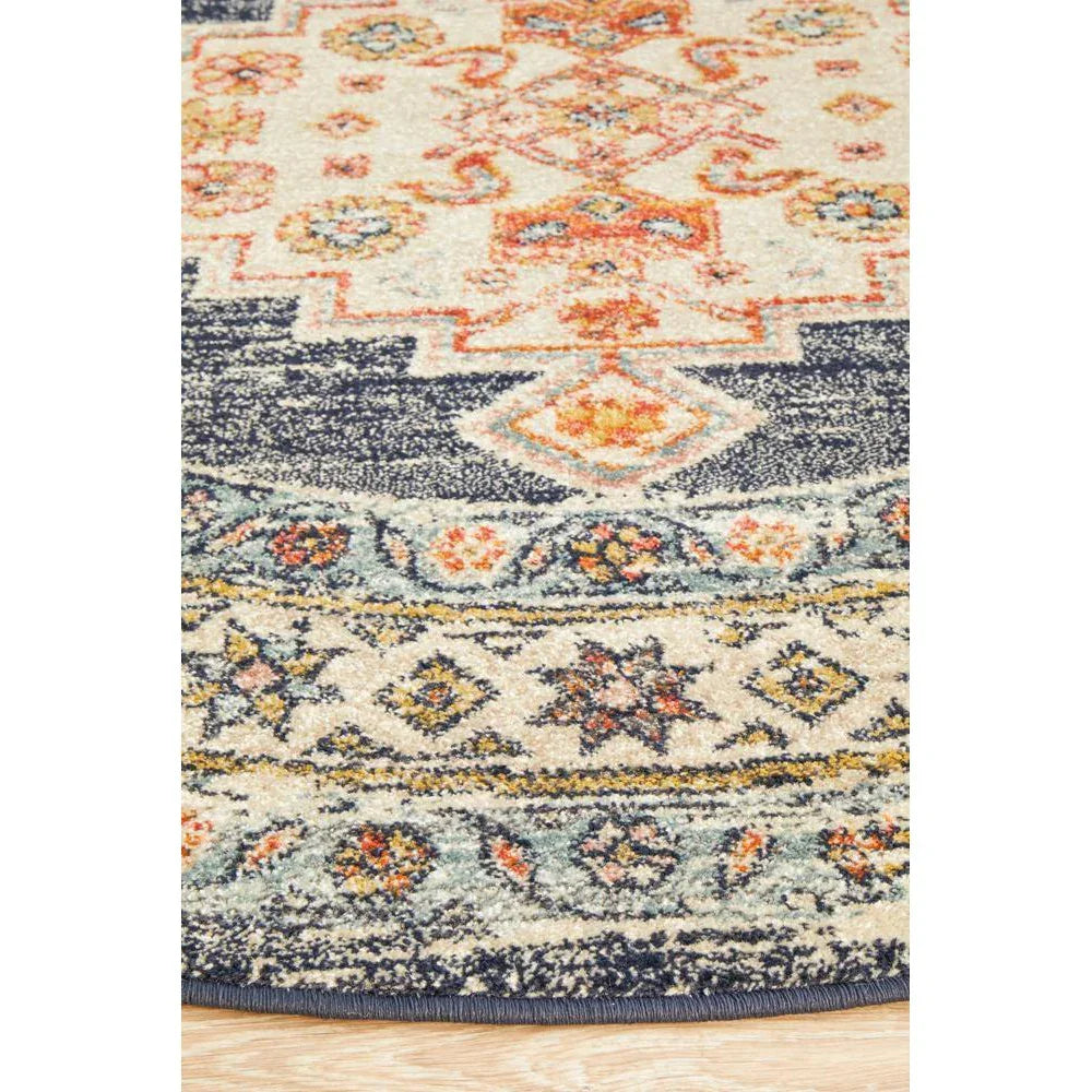 Legacy Ecru Round Rug - ICONIC RUGS