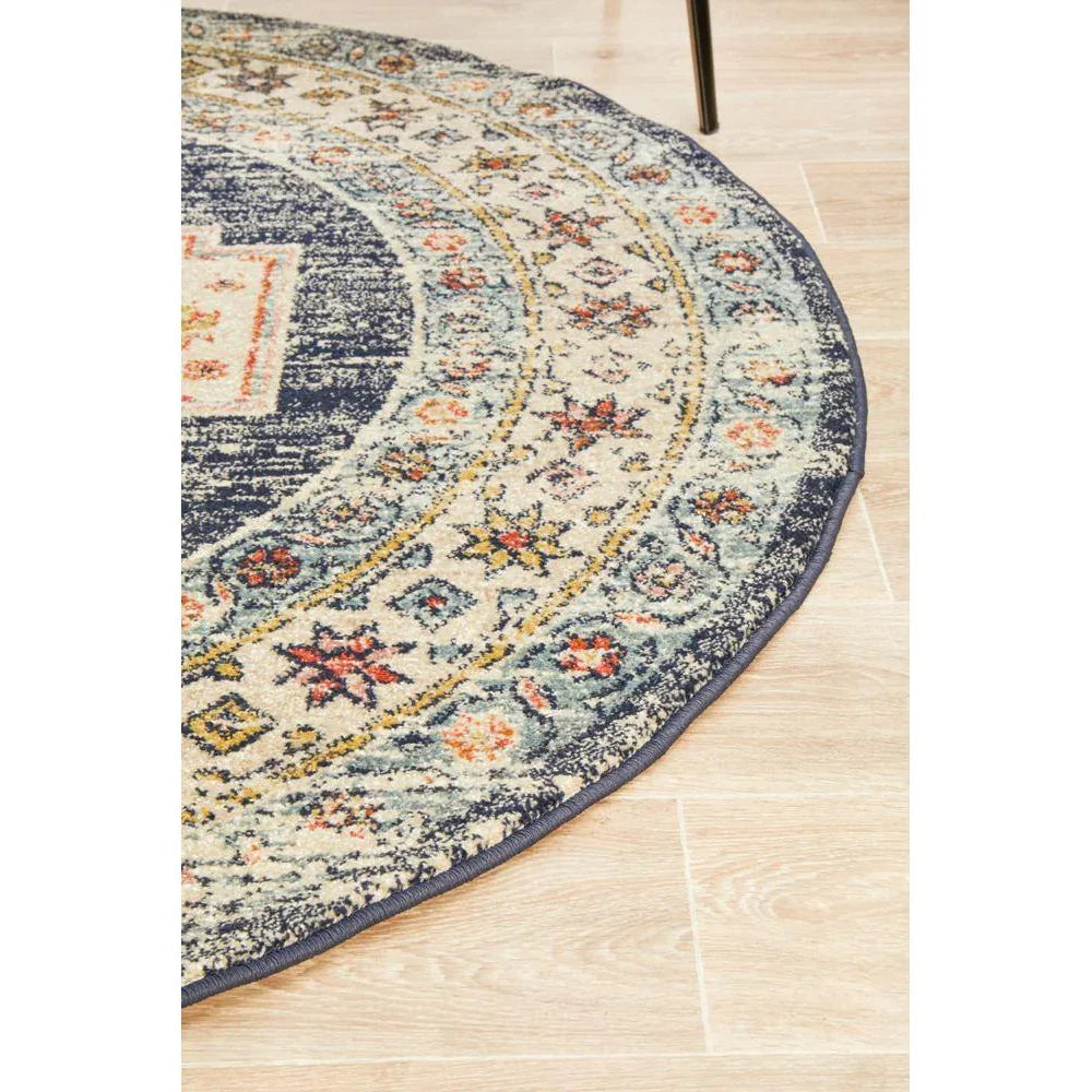 Legacy Ecru Round Rug - ICONIC RUGS
