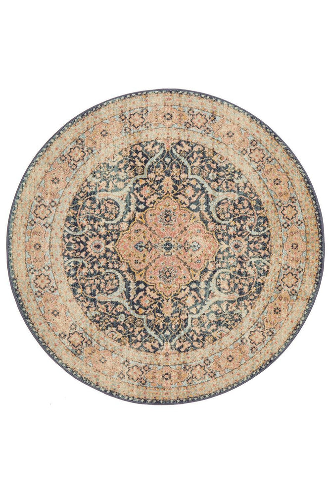 Legacy Midnight Round Rug - ICONIC RUGS