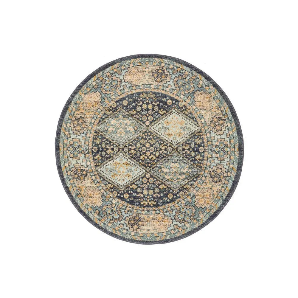 Legacy Navy Round Rug - ICONIC RUGS