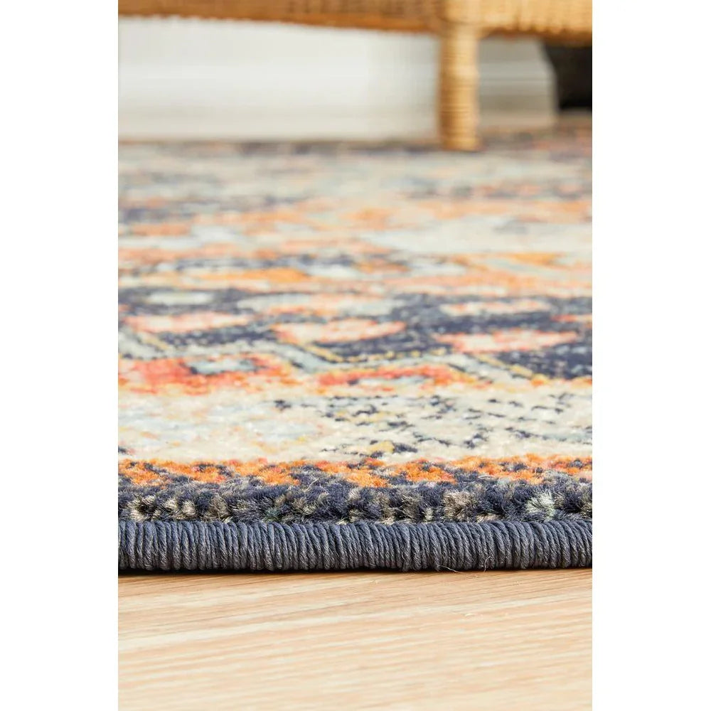 Legacy Navy Round Rug - ICONIC RUGS