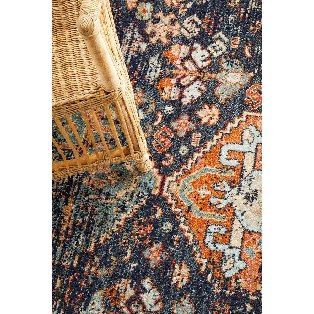 Legacy Navy Round Rug - ICONIC RUGS