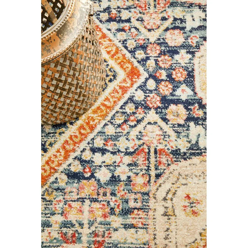 Legacy 863 Navy Round Rug - ICONIC RUGS