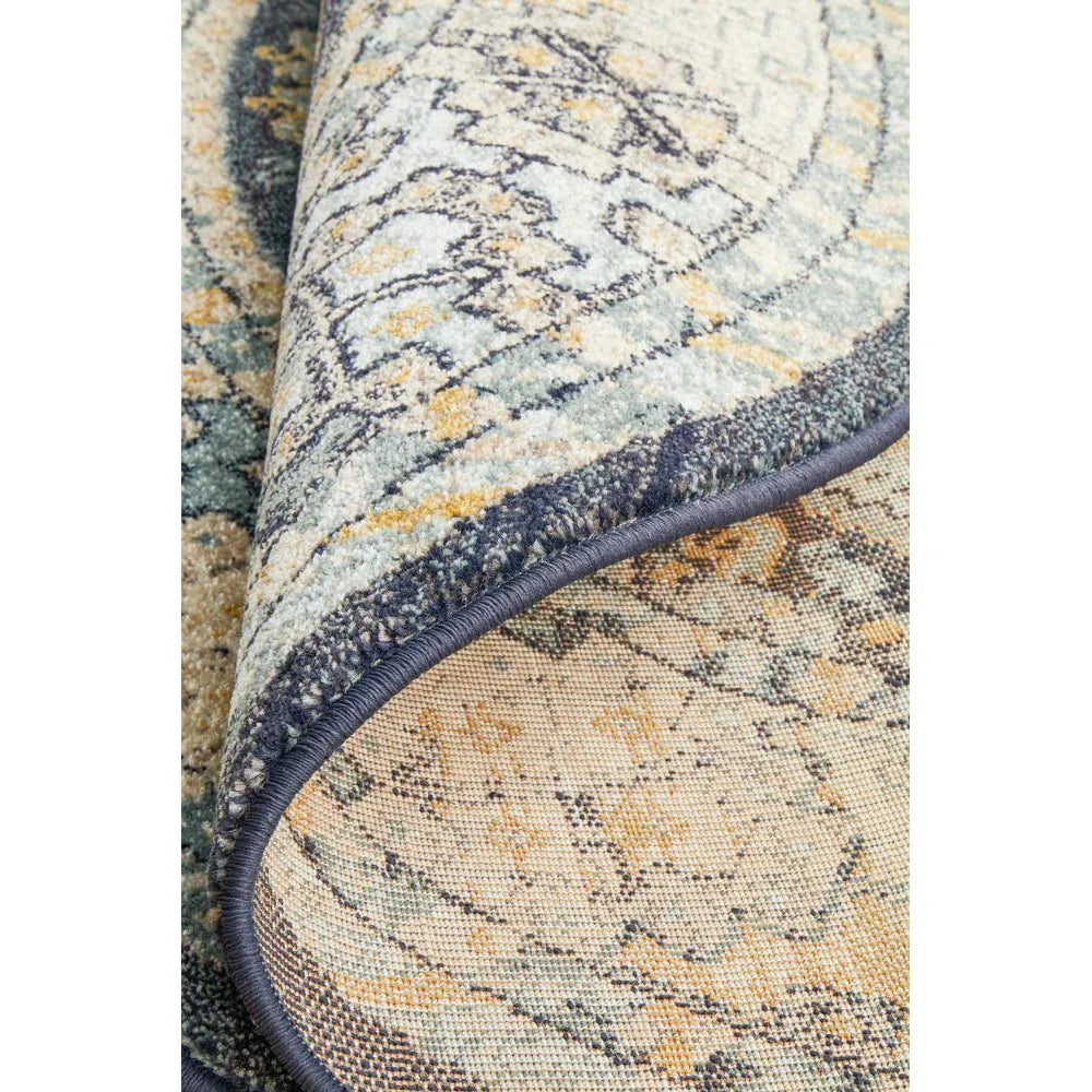 Legacy Navy Round Rug - ICONIC RUGS